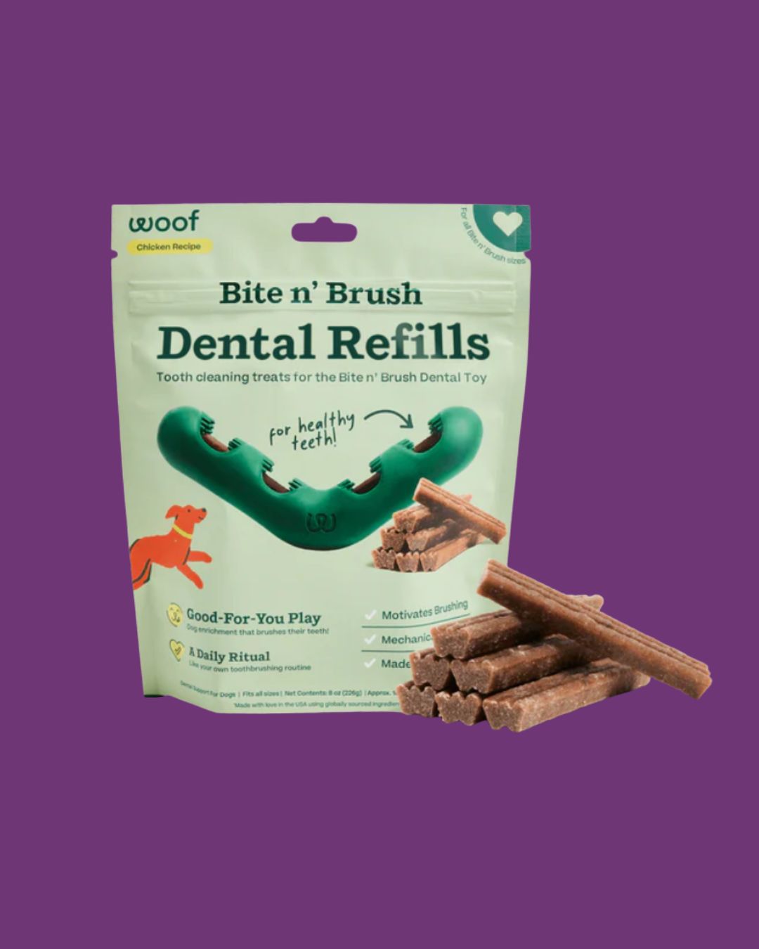 Bite &amp; Brush Dental Treat Refills, Flavors: Chicken