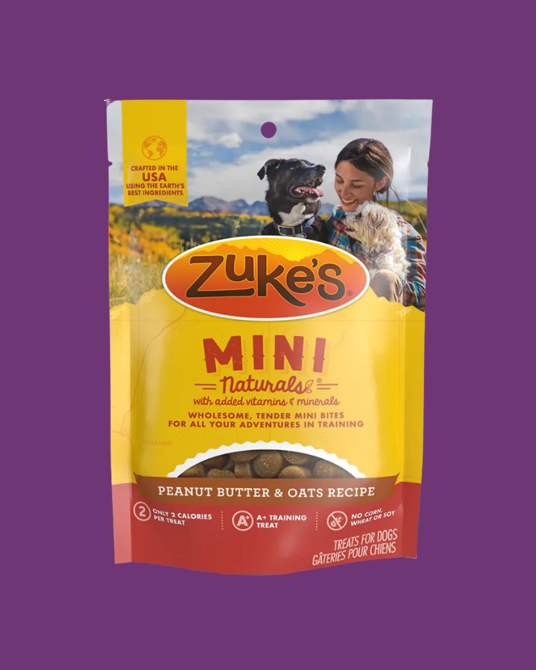 Zukes Mini Naturals Peanut Butter and Oat Dog Treats 6 oz