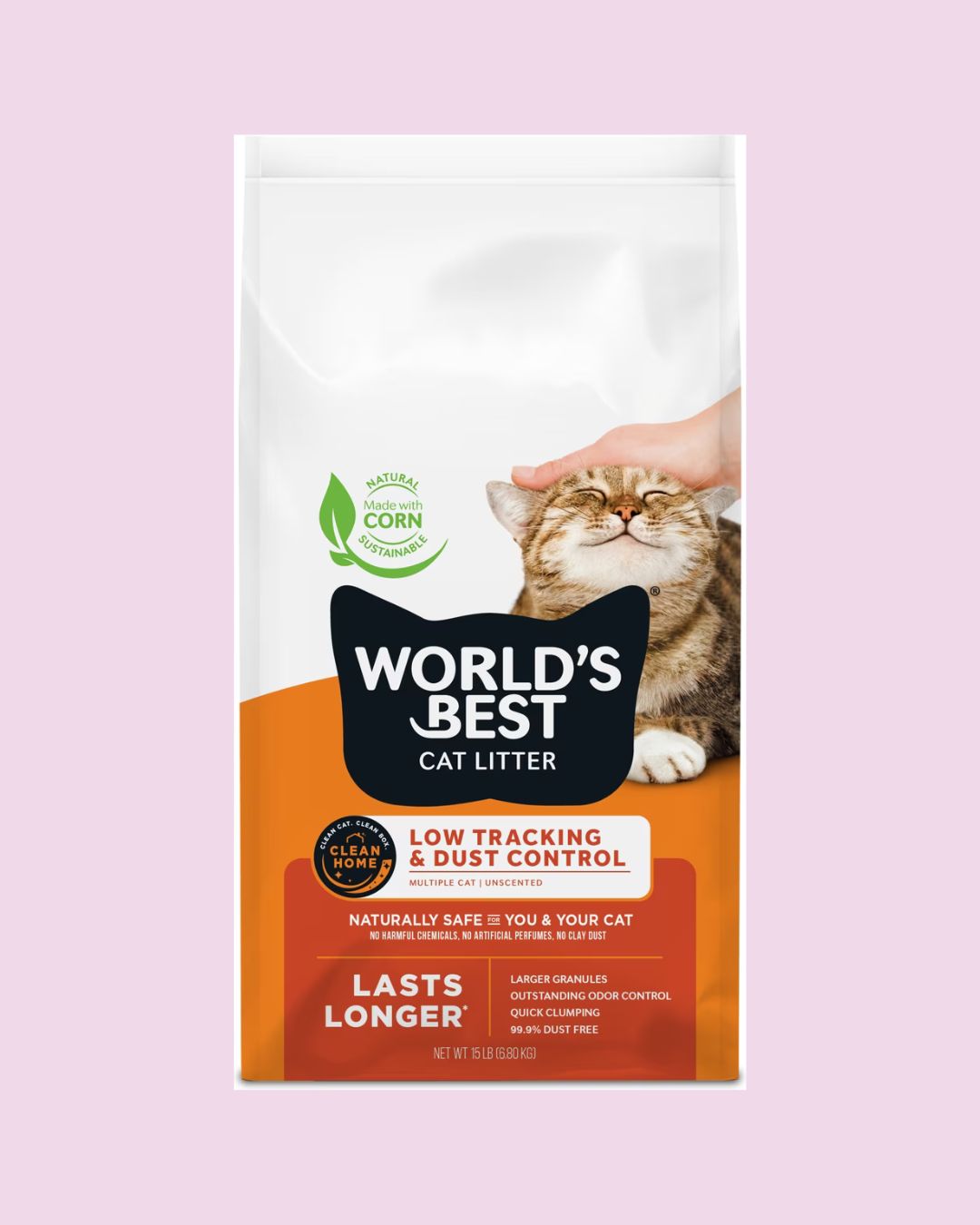 World's Best- Low Tracking Dust Control Litter 15lbs