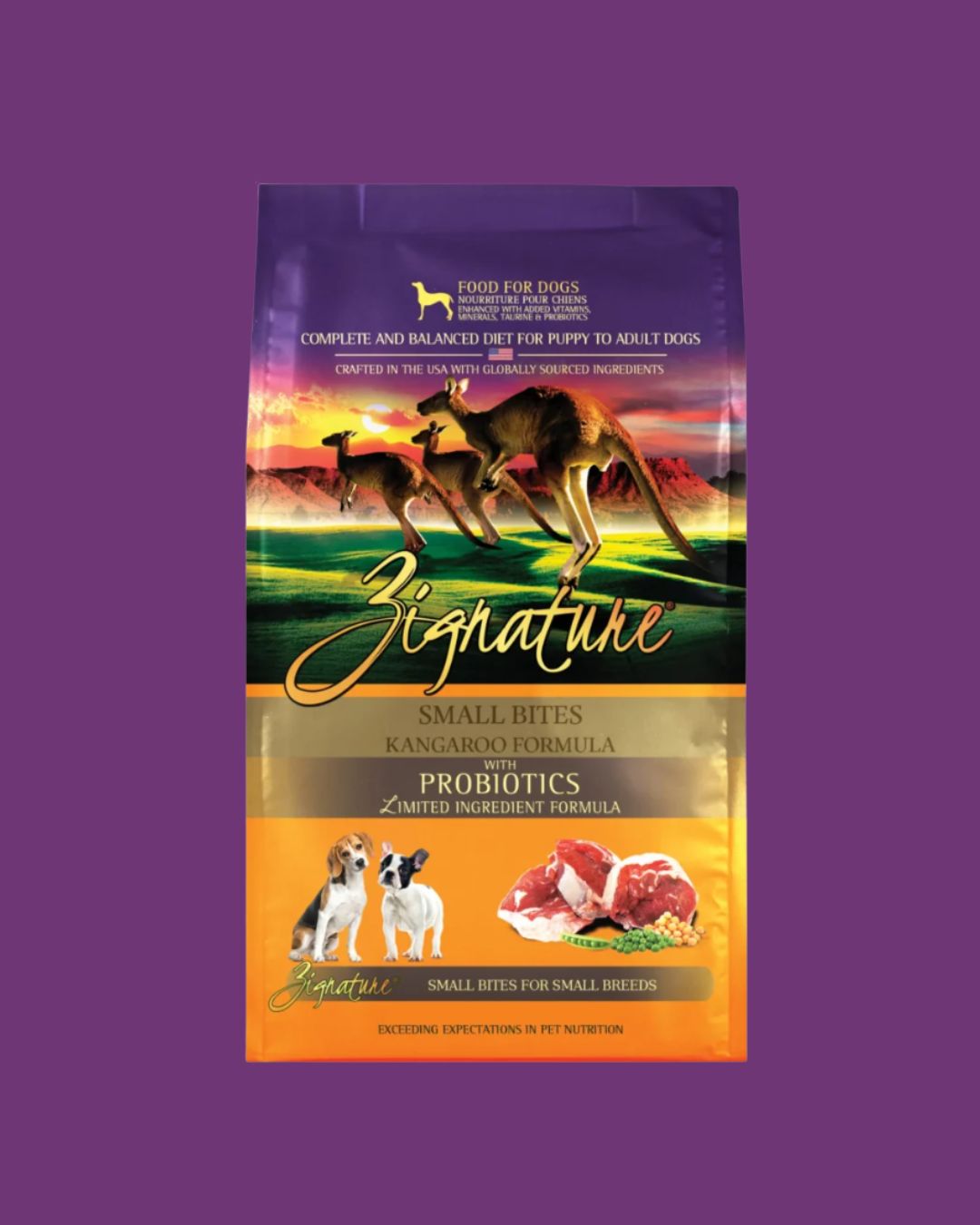 ZIGNATURE- DOG SMALL BITES GRAIN FREE KANGAROO 4LB