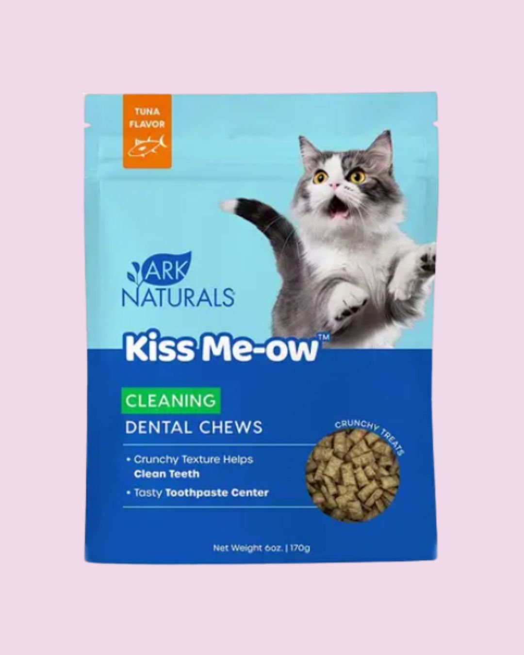 Kiss-Meow Dental Chews for Cats Tuna Flavor 3oz