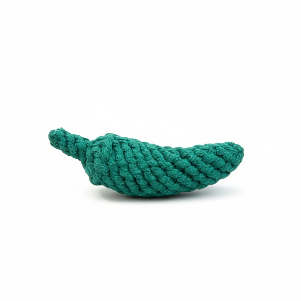 Handmade Fruit and Vegetable Rope Toys, Macrame Toys, Style: Jalapeno