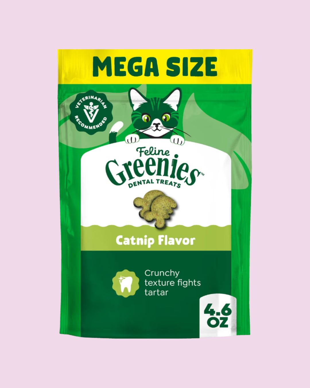 Feline Greenies- Dental Treats Catnip Flavor Mega Size 4.6oz