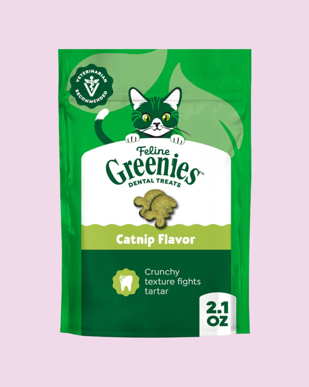 Feline Greenies- Dental Treats Catnip Flavor 2.1oz