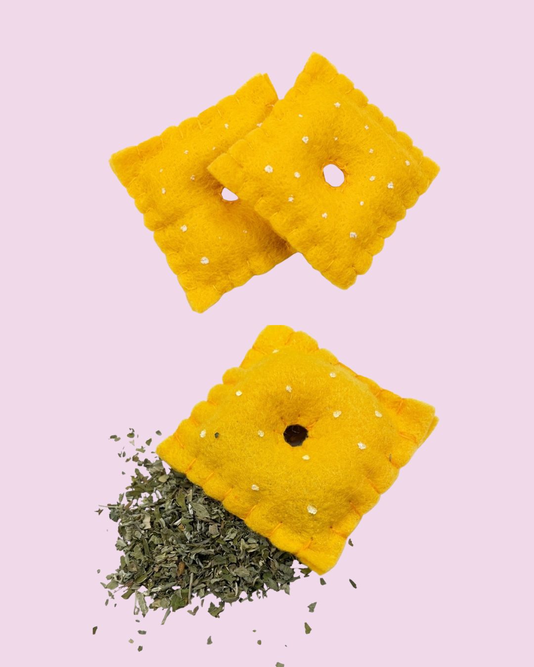Cheeze cracker catnip toy organic cat food felt toy
