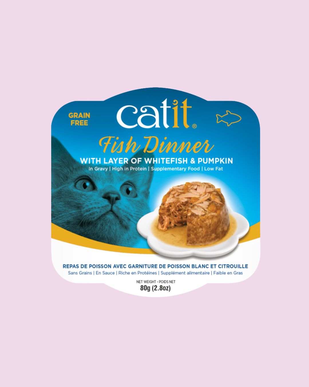Catit- Dinner Fish with Layer of Whitefish and Pumpkin 2.65oz