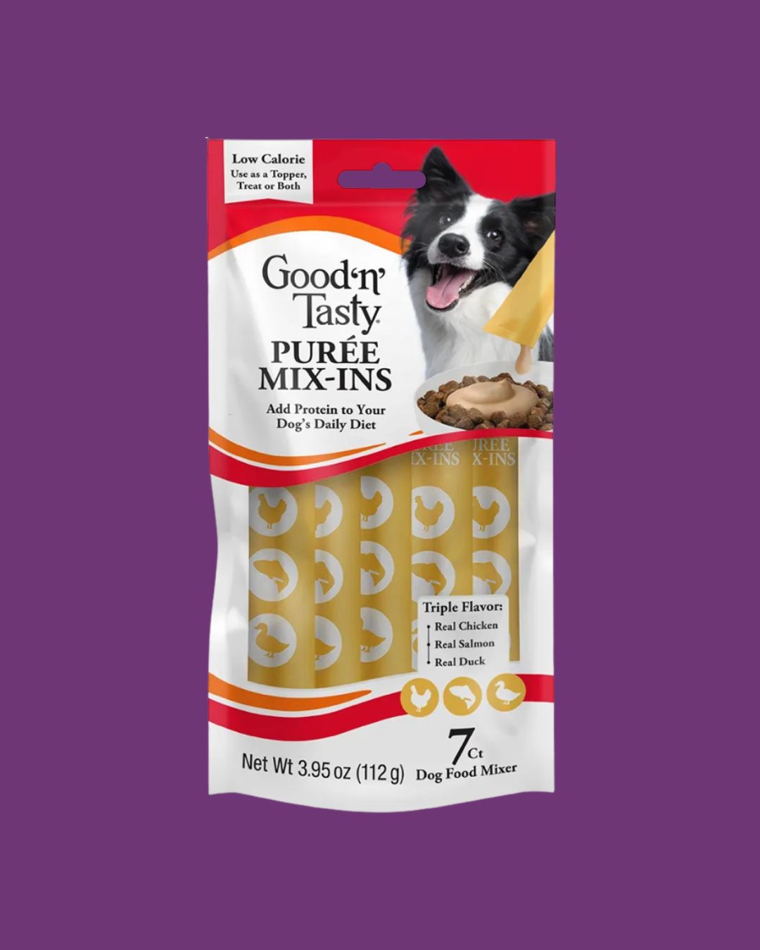 Good'n'Tasty- Puree Mix-ins Chicken, Salmon, Duck 3.95oz