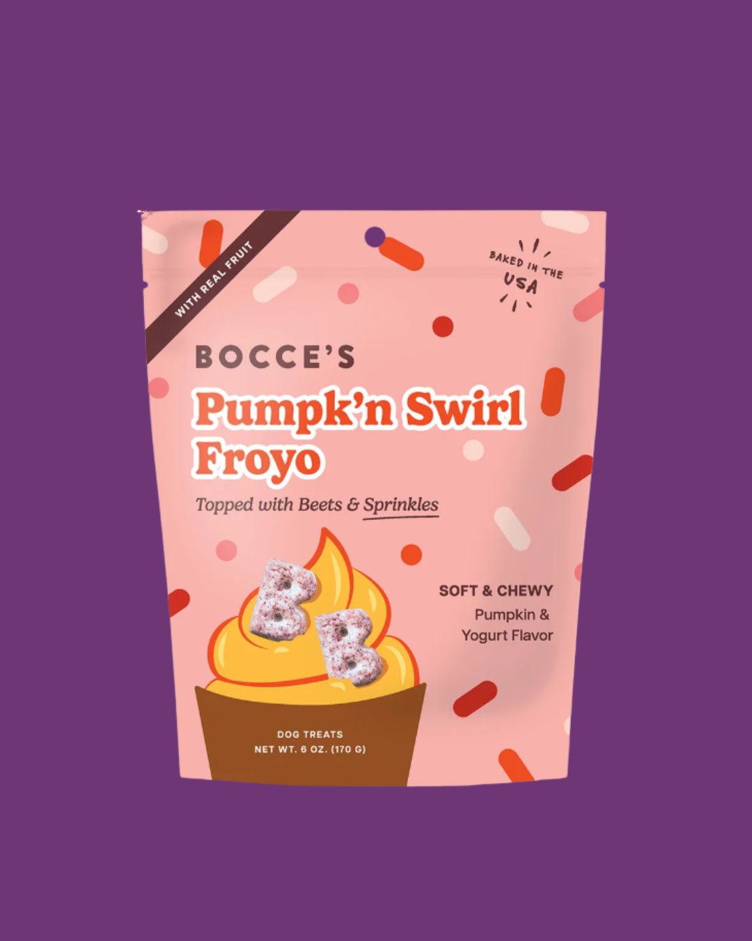 Bocce's- Pumpk'n Swirl Froyo Dog Treats 6oz