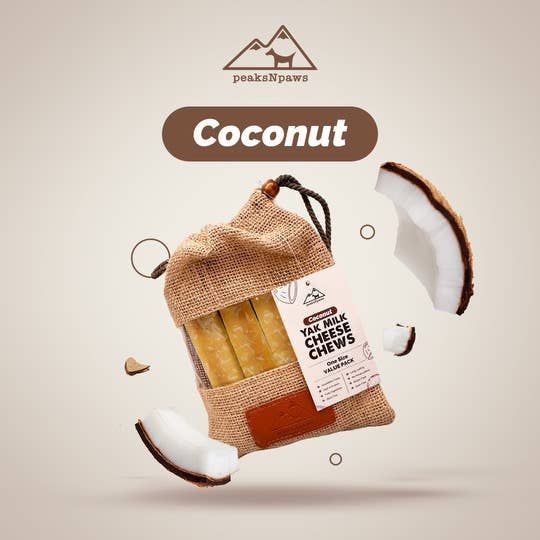Yak Cheese Chew - Large, Flavors: Coconut