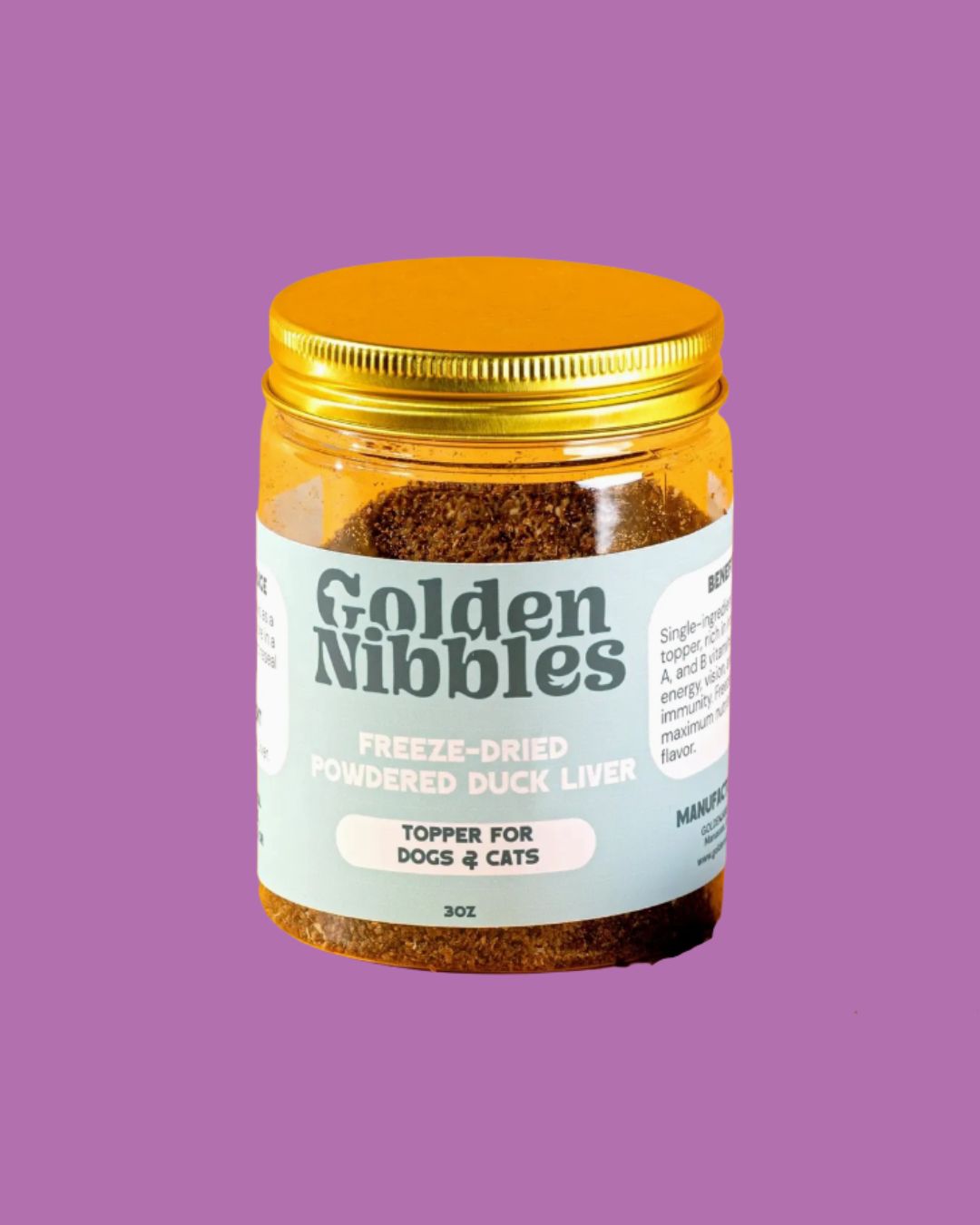 Golden Nibbles- Freeze-Dried Powdered Duck Liver Topper