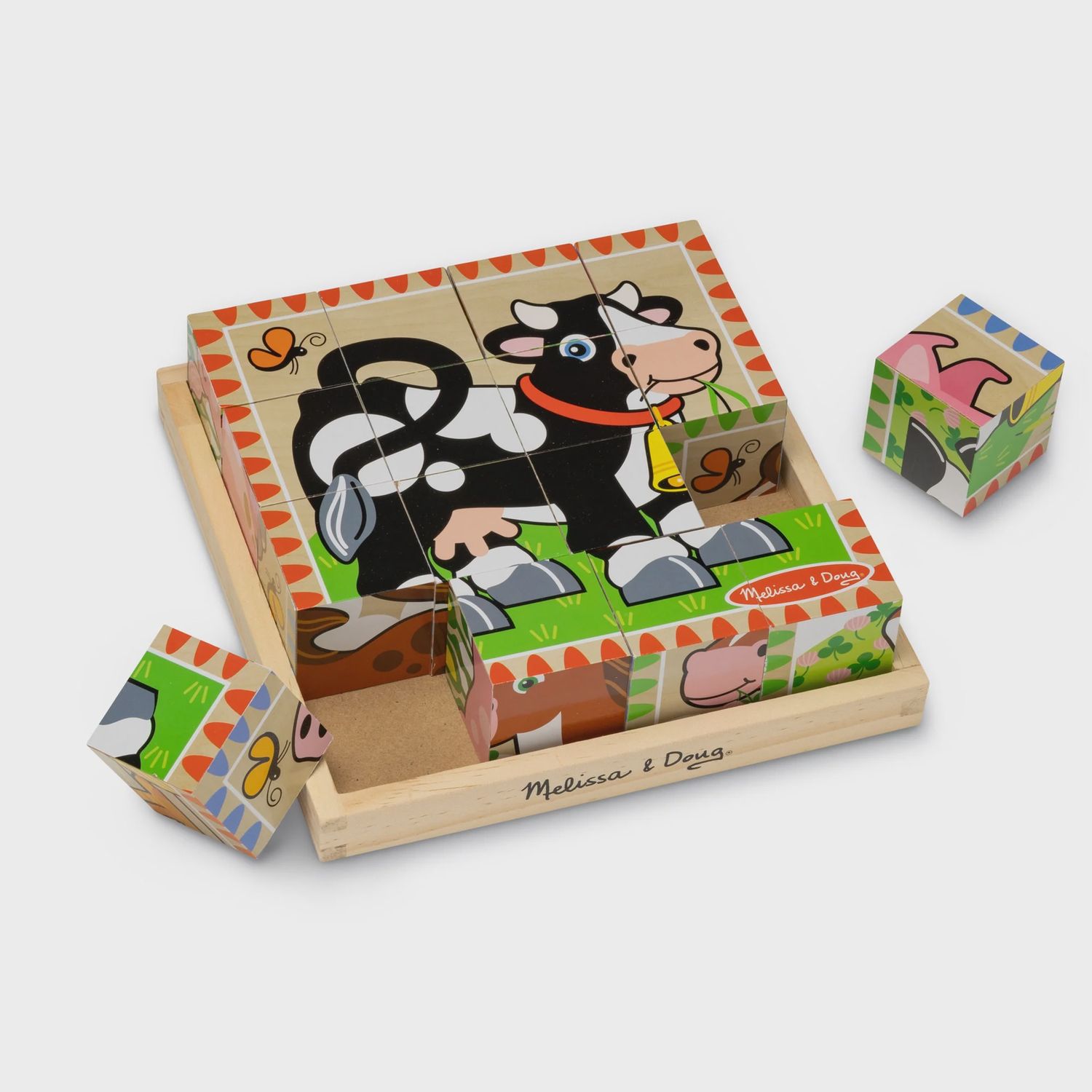 Melissa &amp; Doug Farm Cube Puzzle