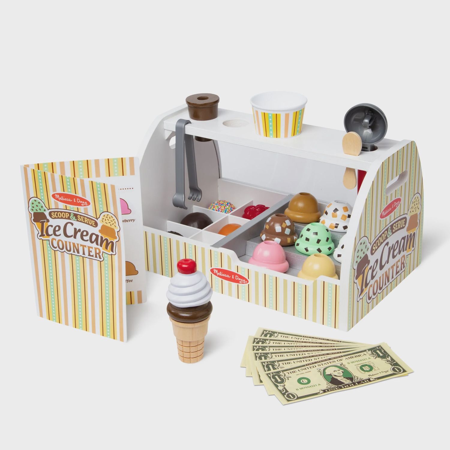 Melissa &amp; Doug Scoop &amp; Serve Ice Cream Counter