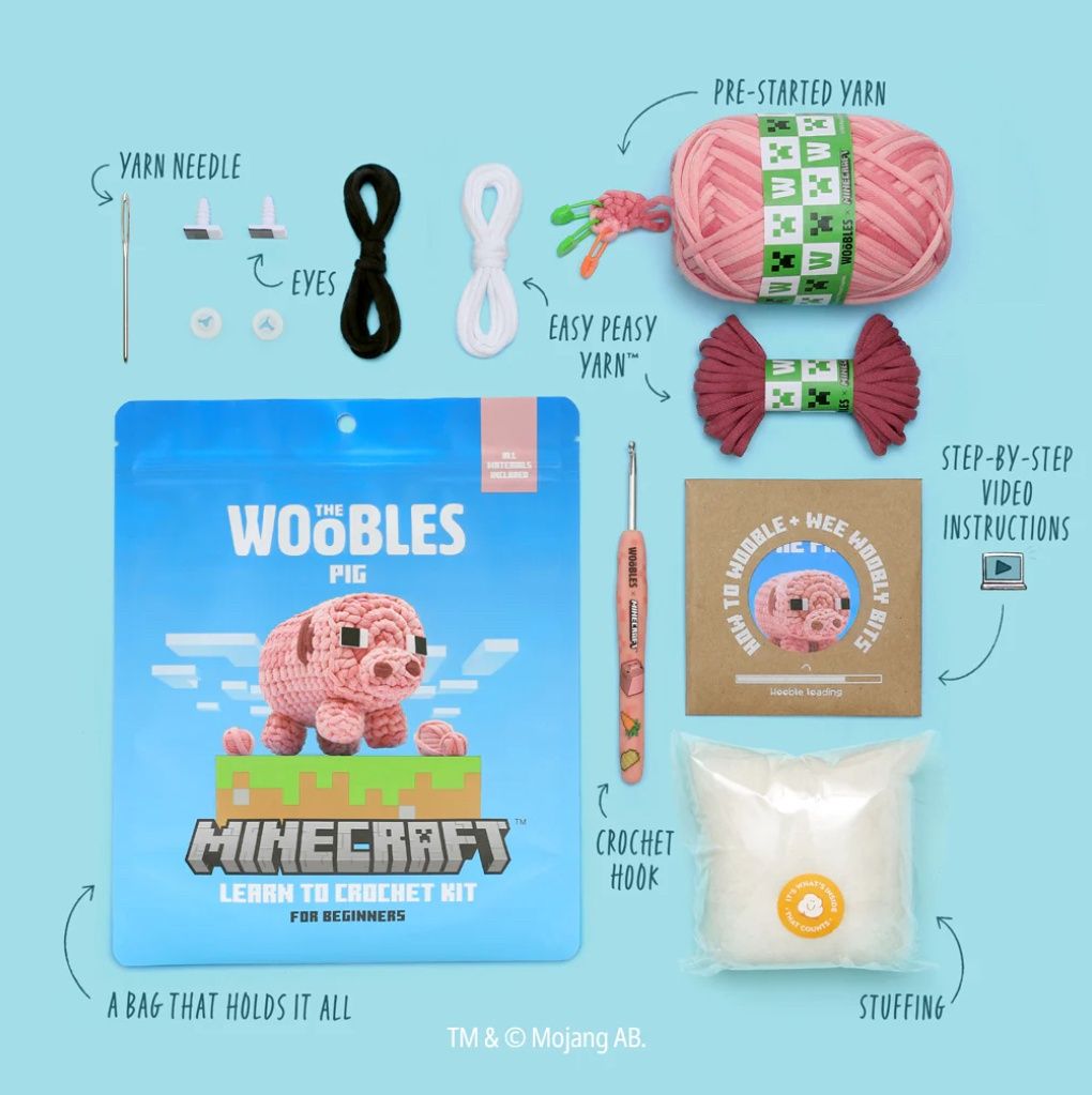 Minecraft Pig Crochet Kit