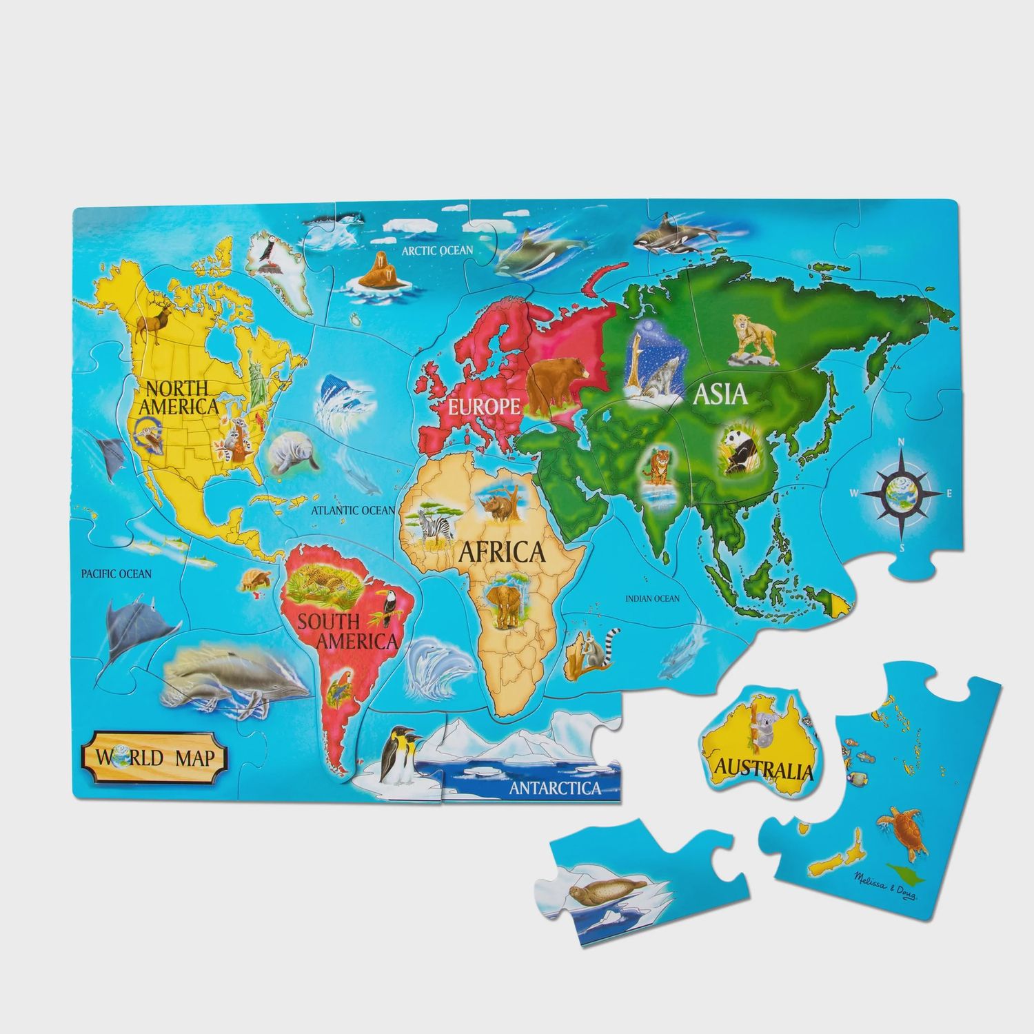 Melissa &amp; Doug World Map Floor Puzzle