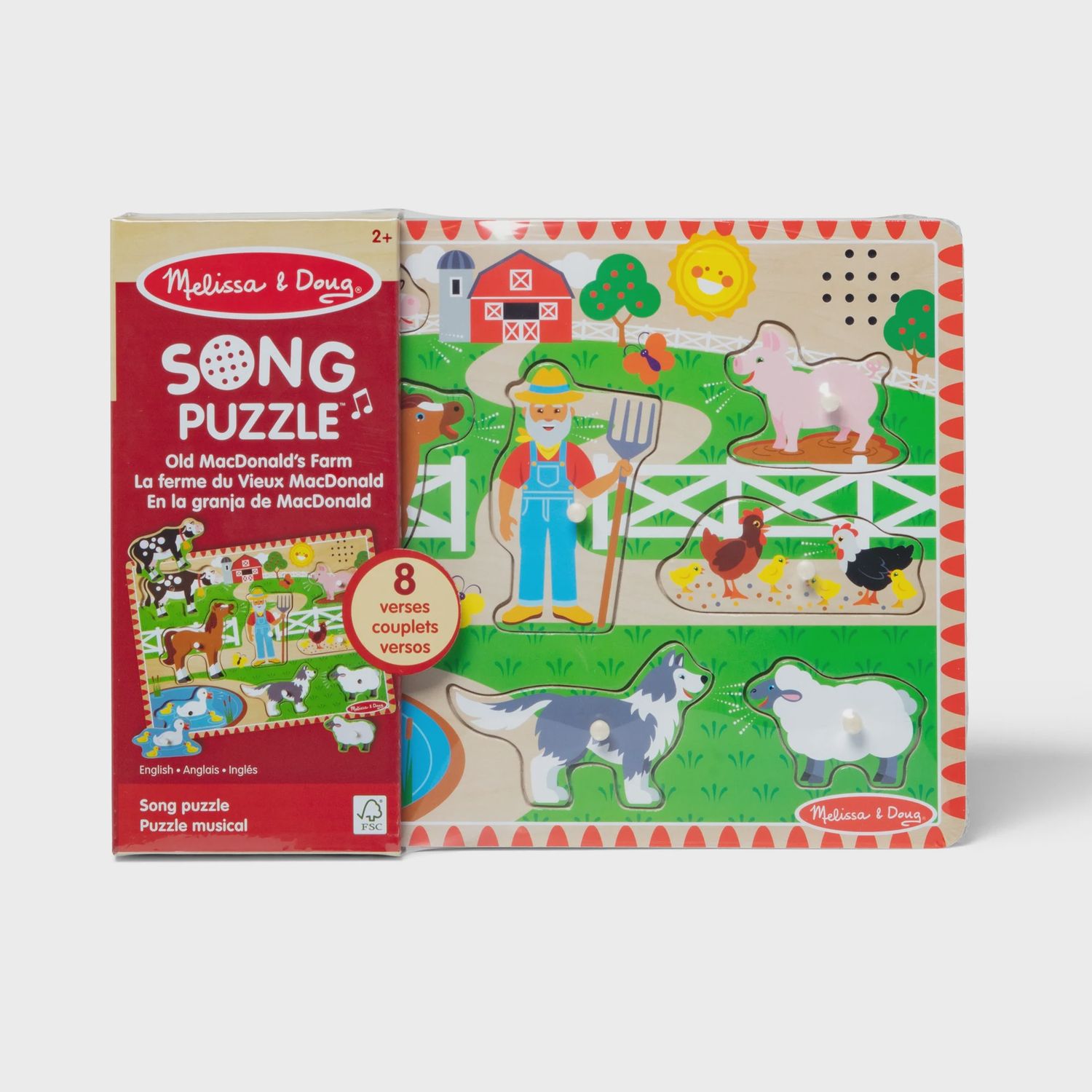 Melissa &amp; Doug Old McDonald Sound Farm Puzzle 8 piece