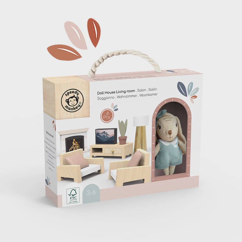 Speedy Monkey Doll House Living Room