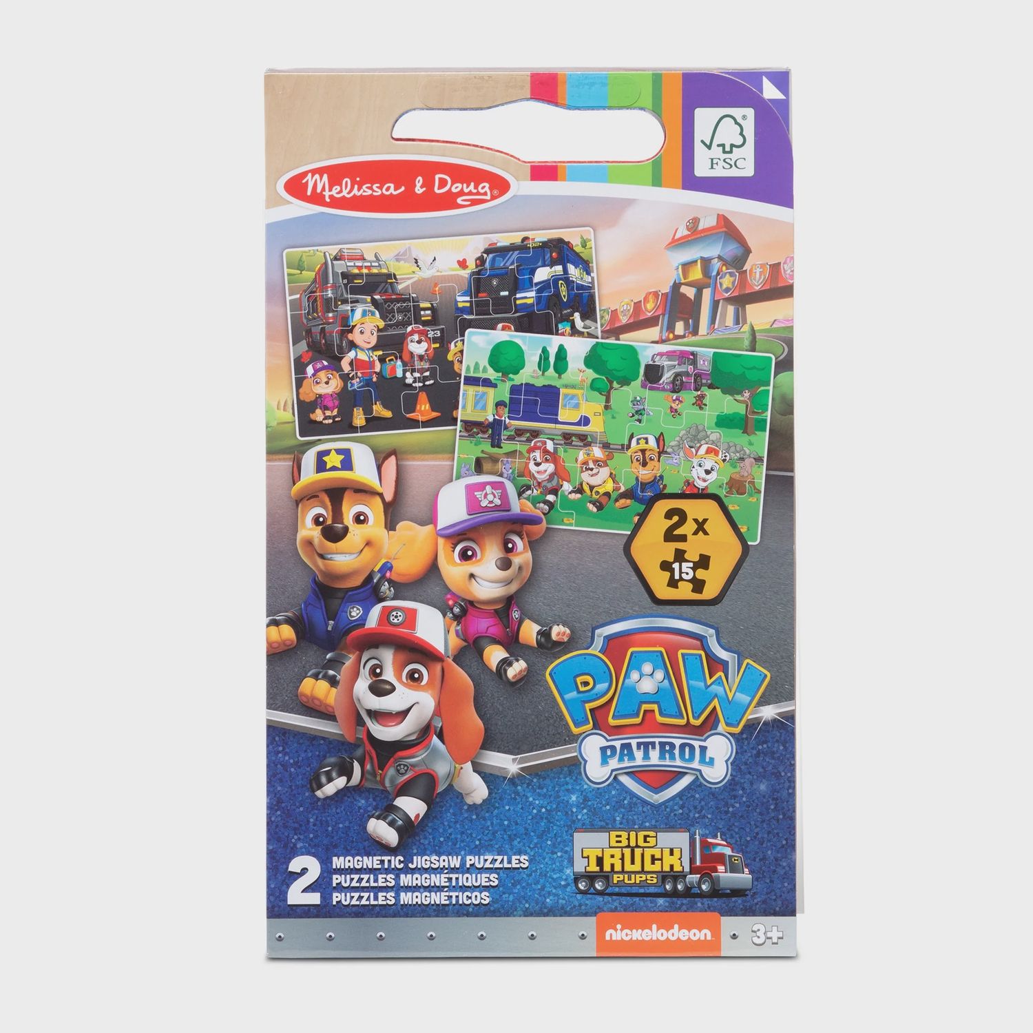 Melissa &amp; Doug Paw Patrol Take Along Big Trucks Magnetic Jigsaw Puzzle