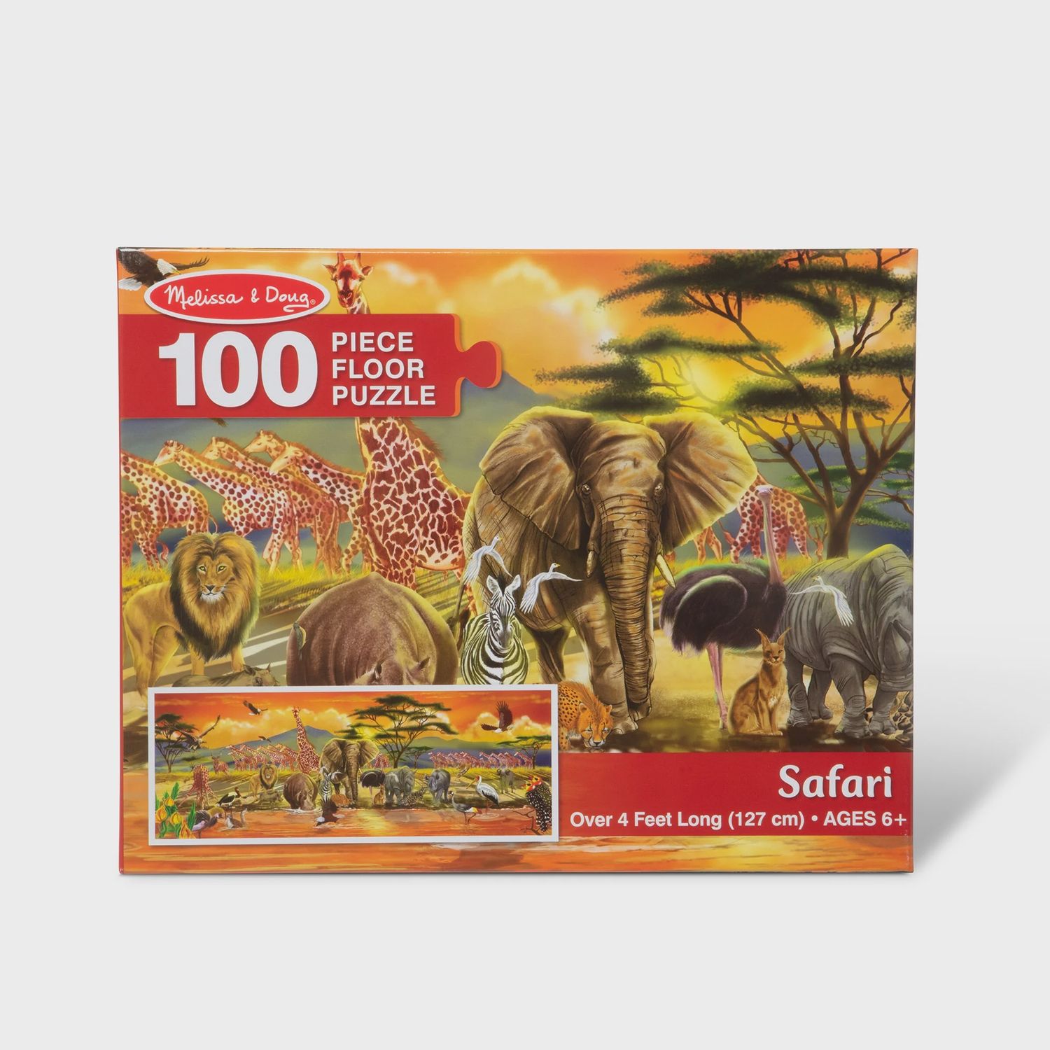 Melissa &amp; Doug Safari Floor 100 Piece Puzzle