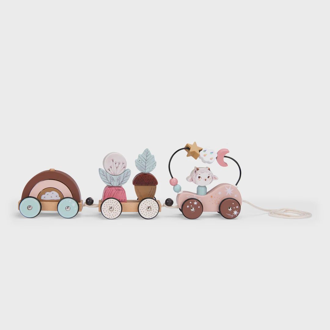 Moulin Roty Pull along Activity Train-Apres La Pluie