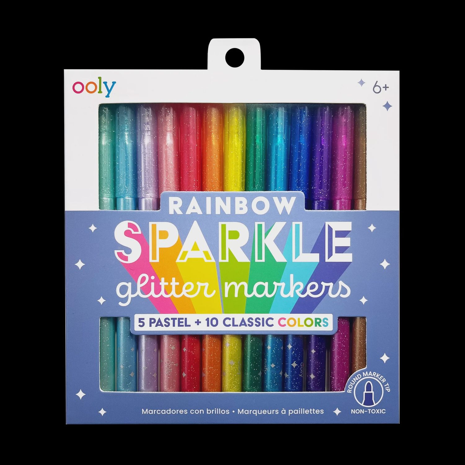Rainbow Sparkle Glitter Markers - 130-113