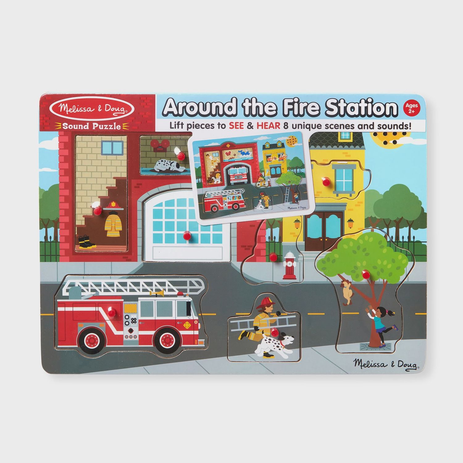 Melissa &amp; Doug Around The Fire Station Sound Puzzle