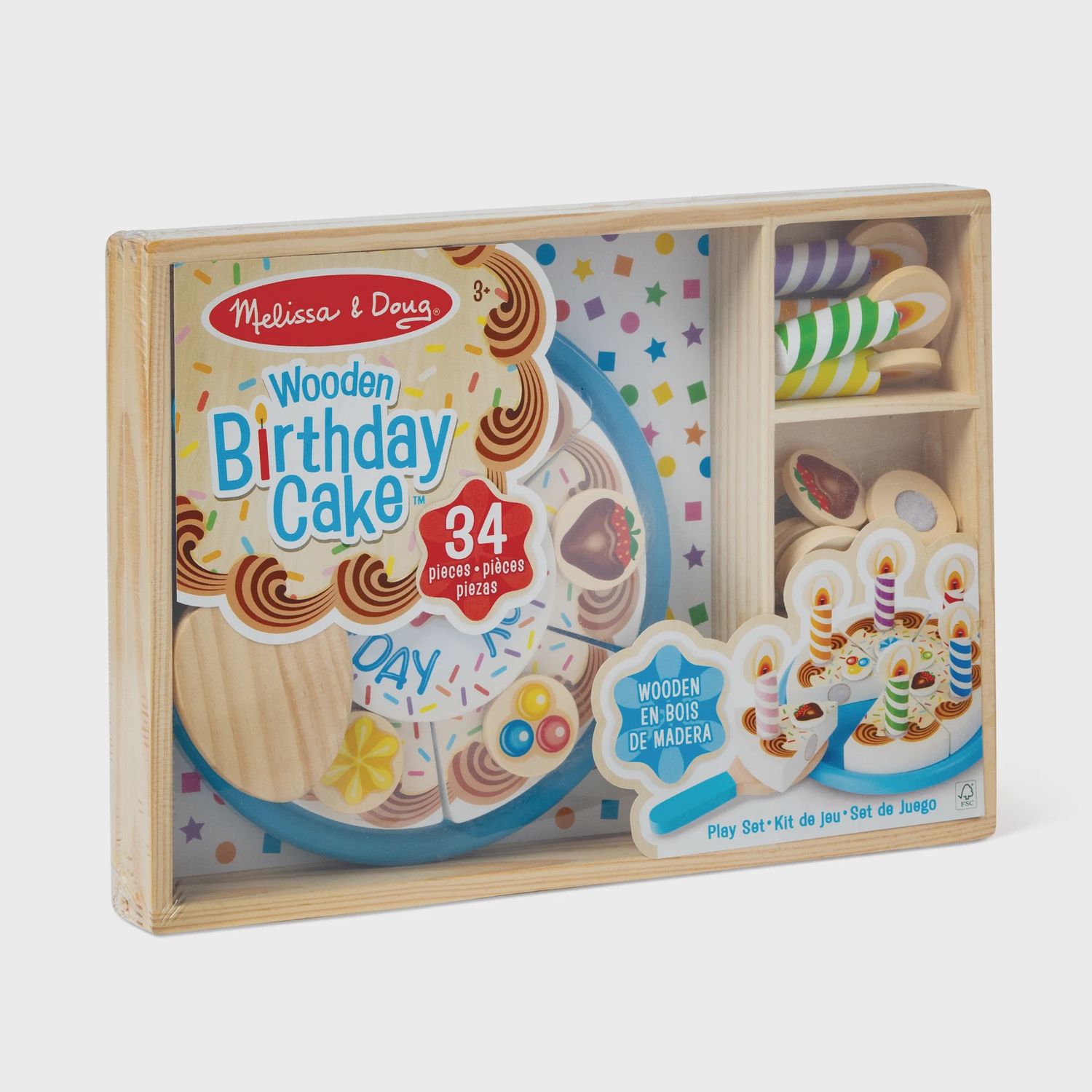 Melissa &amp; Doug Wooden Birthday Cake
