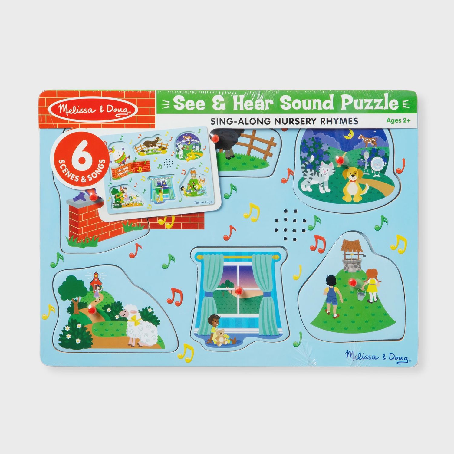 Melissa &amp; Doug Nursery Rhymes Sound Puzzle 6 piece