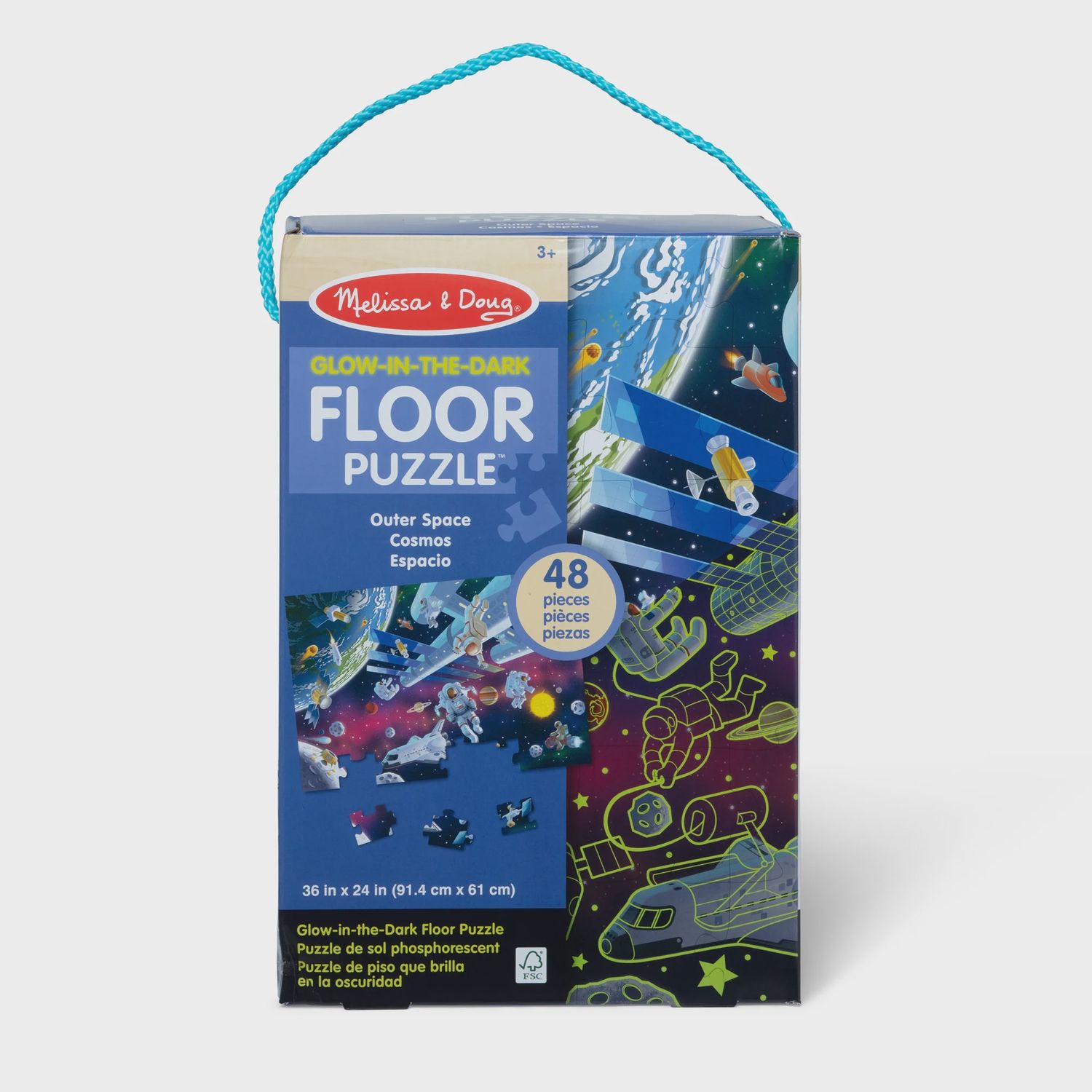 Melissa &amp; Doug Outer Space Glow In The Dark Floor Puzzle