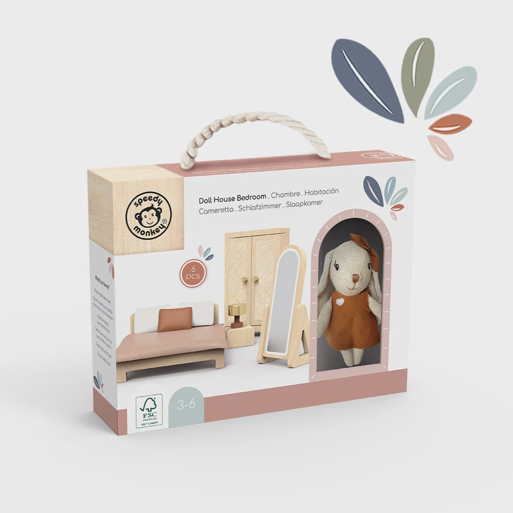 Speedy Monkey Doll House Bedroom Set