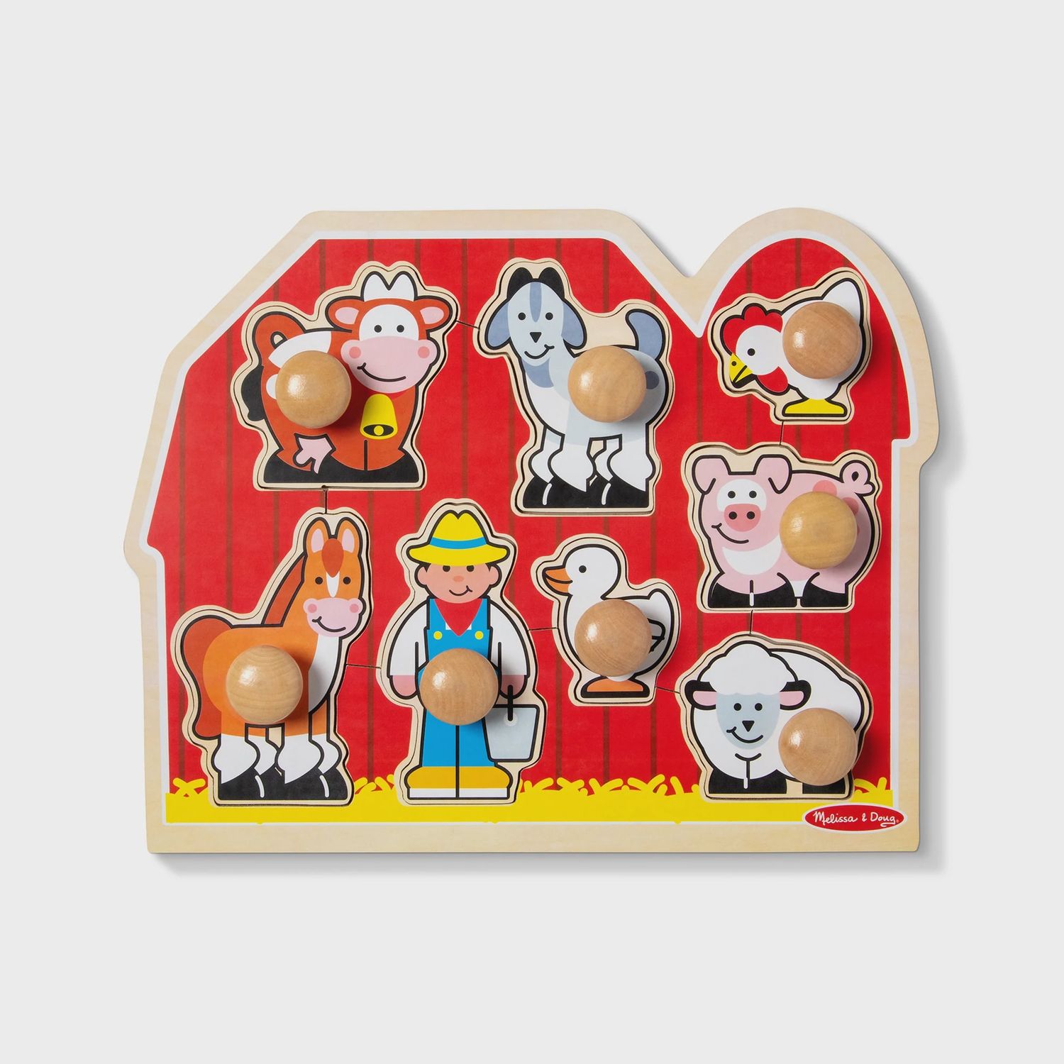 Melissa &amp; Doug Jumbo Farm Knob Puzzle