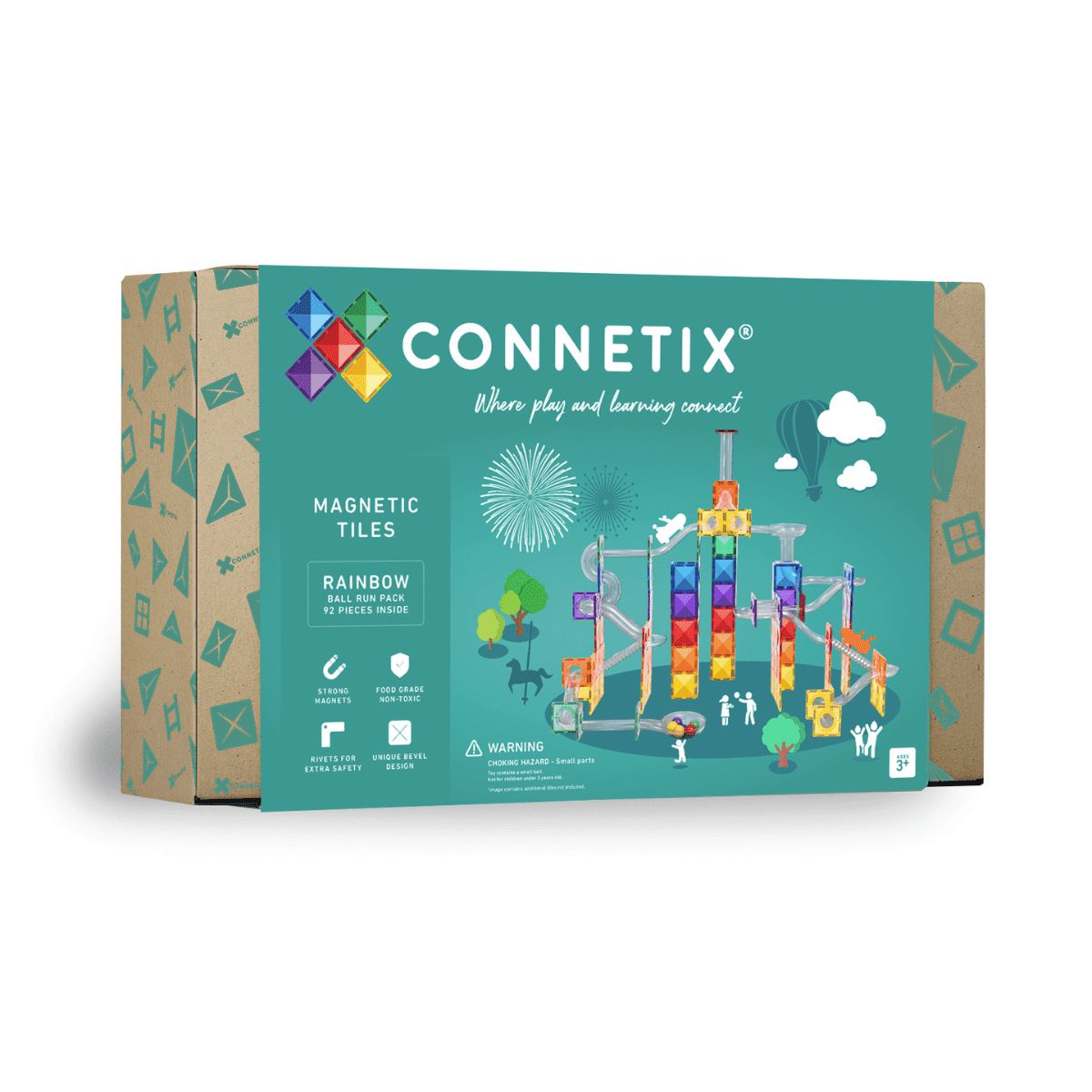 Connetix Rainbow Ball Run Pack 92 pieces- CT-R-00092-BR