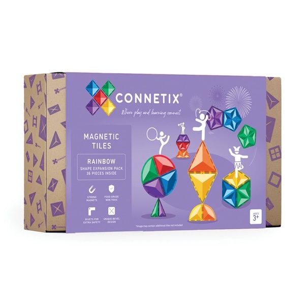 Connetix Rainbow Shape Expansion Pack 36 pieces- CT-R-00036-SE