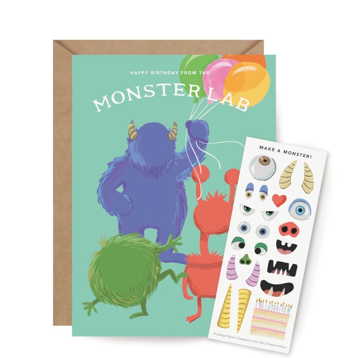 Sticker Scene Card - Monster Lab - GCS015