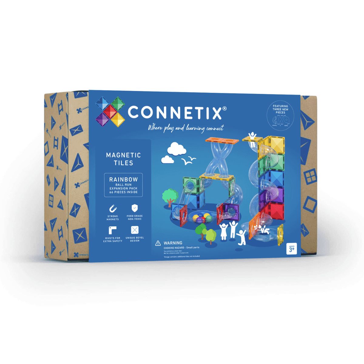 Connetix Rainbow Ball Run Expansion Pack 66 piece- CT-R-00066-BR