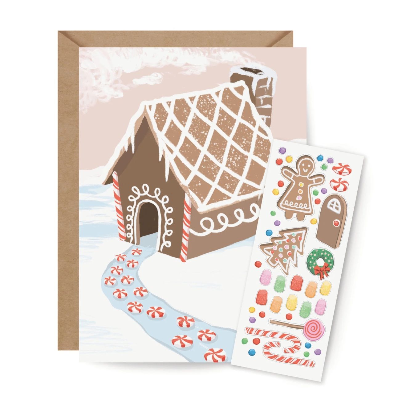 Sticker Scene Card - Gingerbread House - GCS007