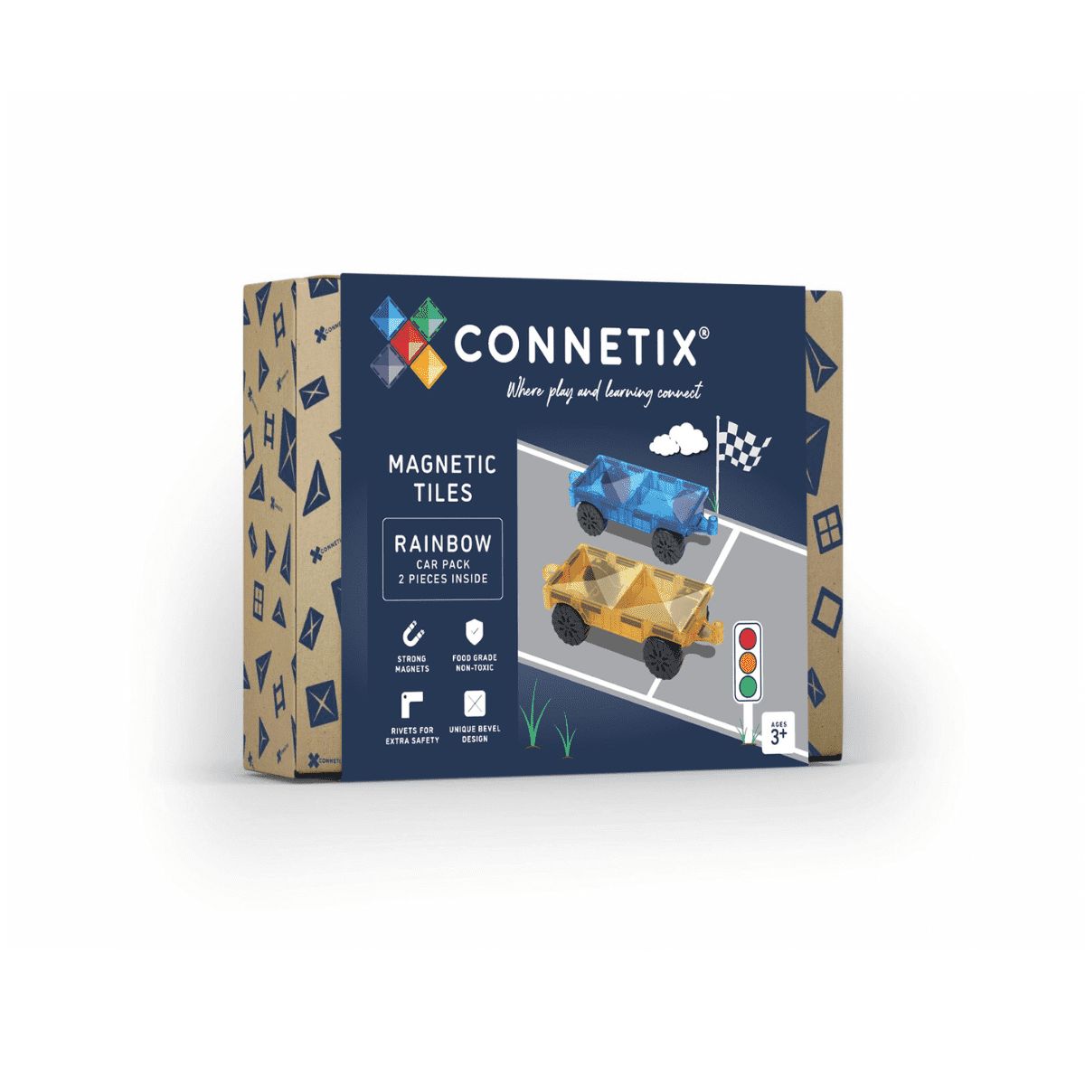 Connetix Rainbow Car Pack- 2 pieces- CT-R-00002-CA
