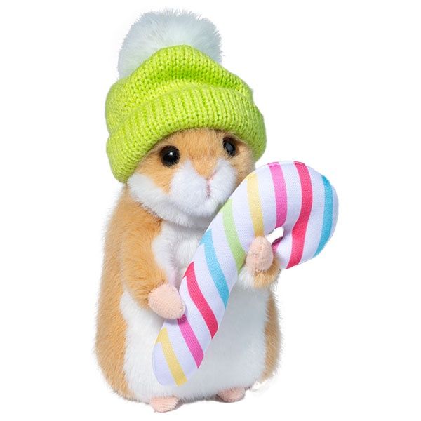 Douglas-HAMSTER w/winter hat &amp; candycane #15868