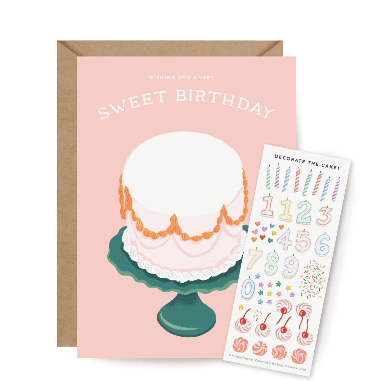 Sticker Scene Card - Decorate a Cake - GCS013