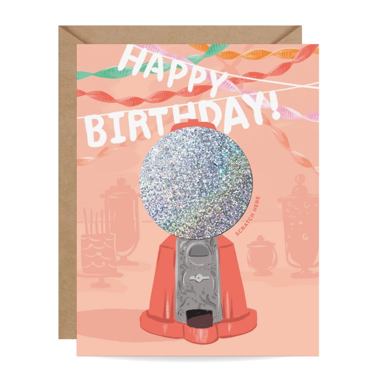 Birthday Scratch Off Gumball Machine - GCE095