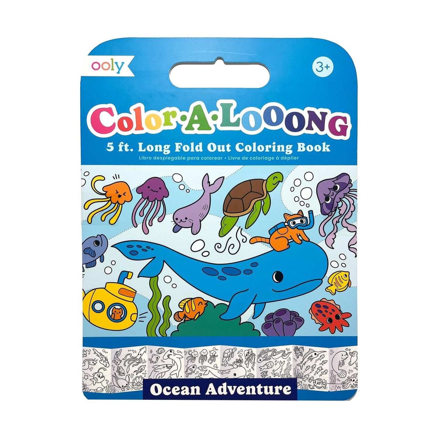 OOLY-Color-A-Long Fold out Coloring Book-Ocean Adventure 118-308