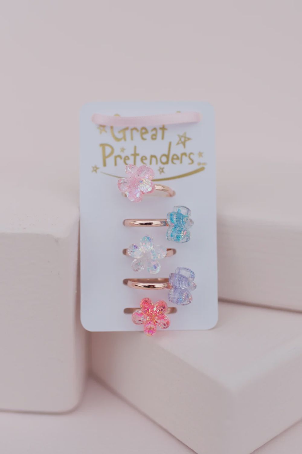 Boutique Shimmer Flower Rings #90202