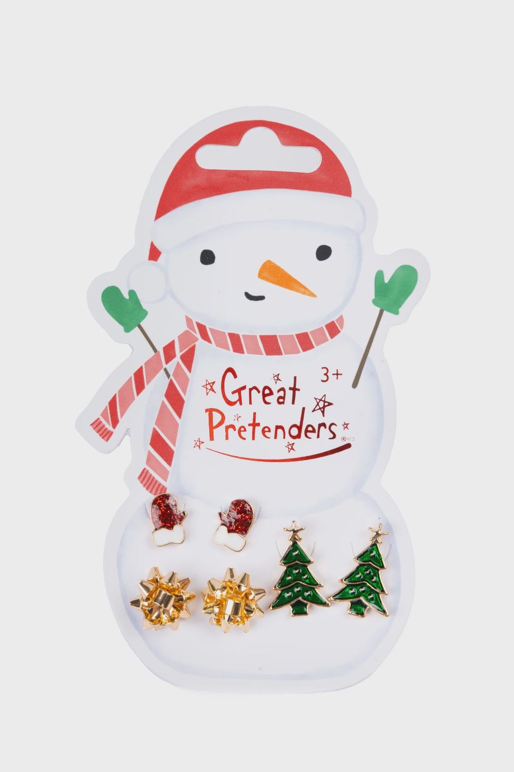 Snowman Pierced Earrings, 3 pairs #87512