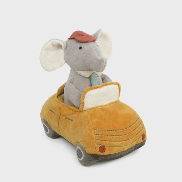 ELEPHANT AND CAR / YELLOW - PP1041