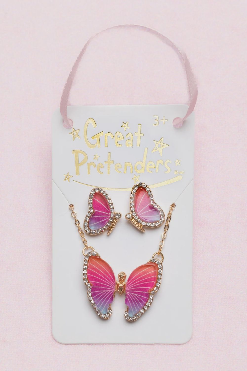 Butterfly Necklace and Stud Earring #90423