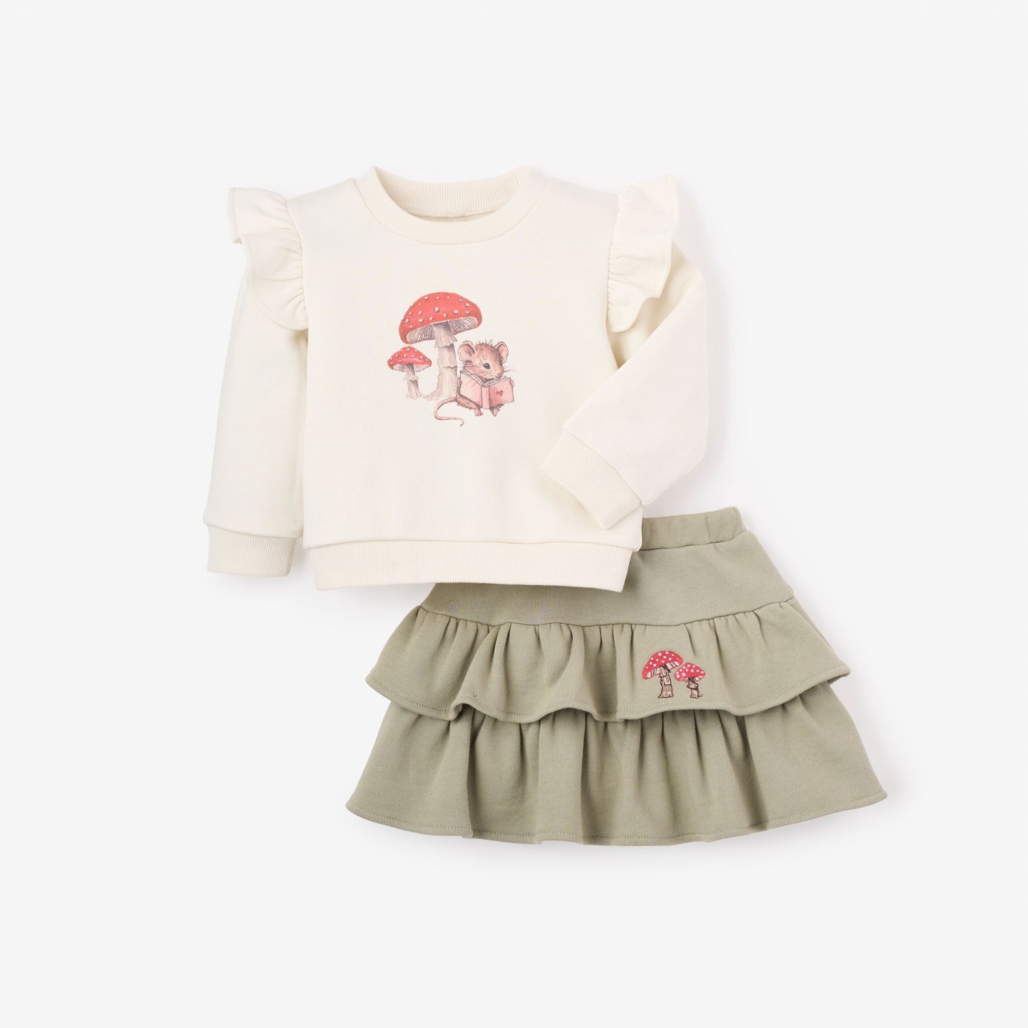 Elegant Baby Magical Mouse Fleece Pullover W/Skirt