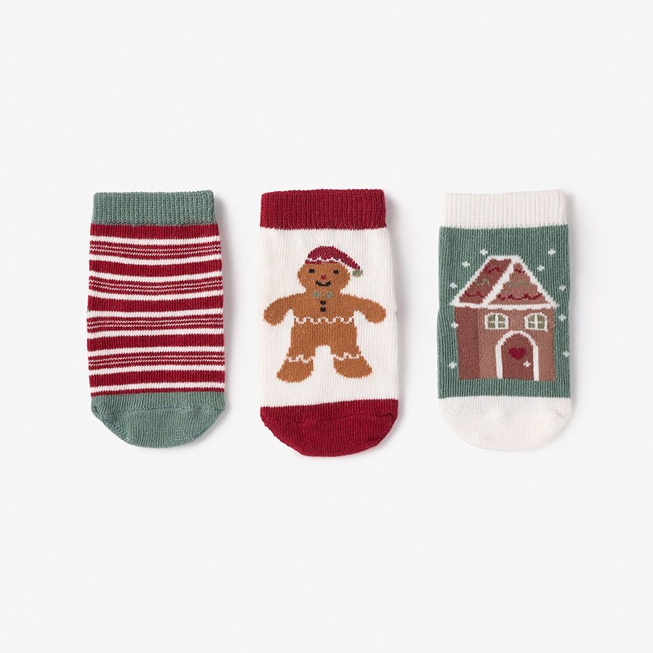 Elegant Baby 0-12m Gingerbread Christmas Socks-78279