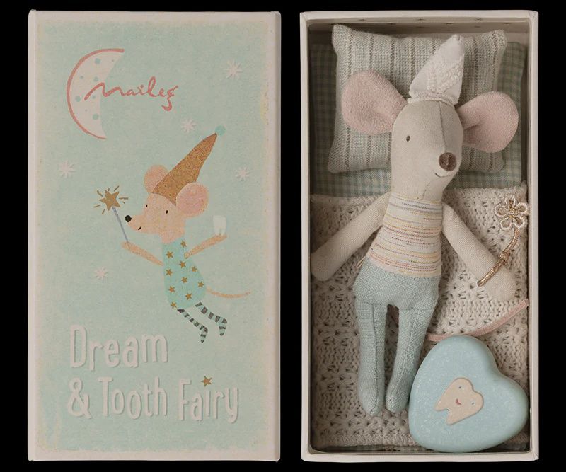 Maileg - Toothfairy Mouse, Little Brother in Matchbox #17-4105-00