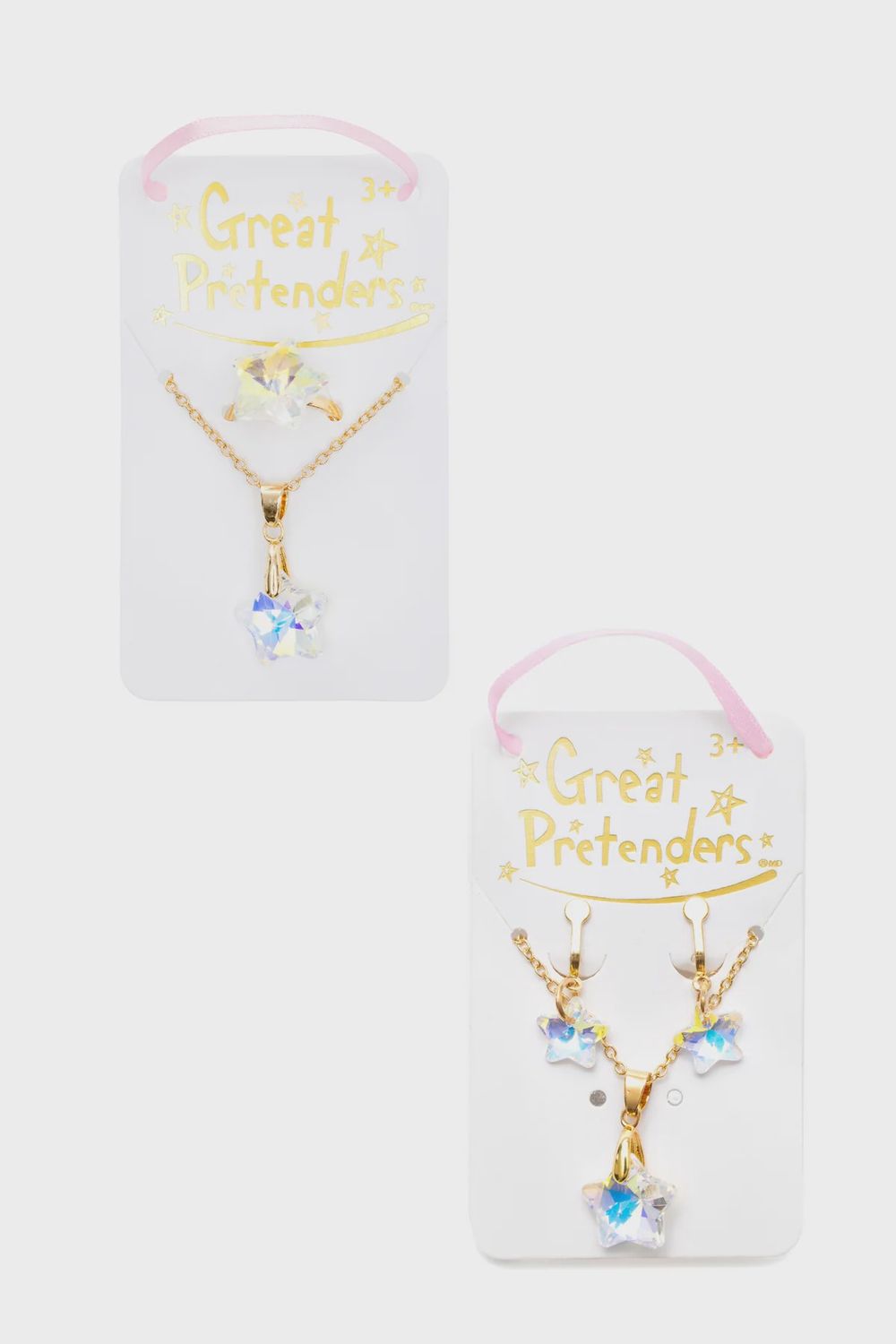 Boutique Holographic Star Necklace and Ring #90414