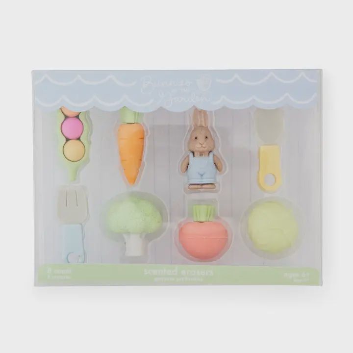 Faire - Bunnies in the Garden Eraser Set #1086-86