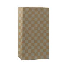 Maileg - gift bag, medium, checker, mint/ocher